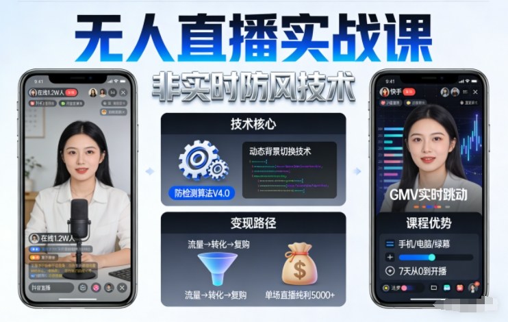 （6191期）2023玩转直播线上课：抖音直播起号-投流超级干货（61节实战课）